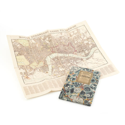Moggs Strangers Guide to London, c.1837 - cloth map print