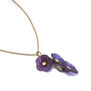 Purple petunia pendant necklace by Michael Michaud