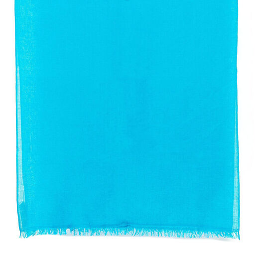 Cerulean blue merino scarf by Kashmir Loom