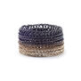 Black and silver knit ring by Milena Zu