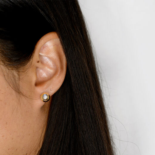 Labradorite stud earrings by Shan Shan
