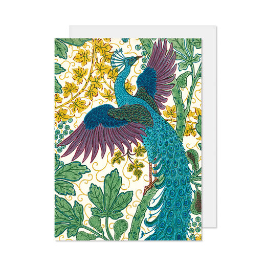 Fig and Peacock greeting card