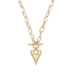 Chunky heart pendant necklace