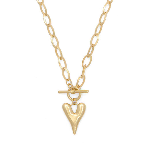 Chunky heart pendant necklace