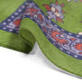 Green iris cotton square scarf