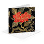 Kimono peony greeting card