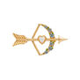 Cupid&rsquo;s bow and arrow brooch by Fable England