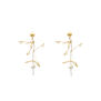 Dragonfly pearls stud earrings by Fotini Liami