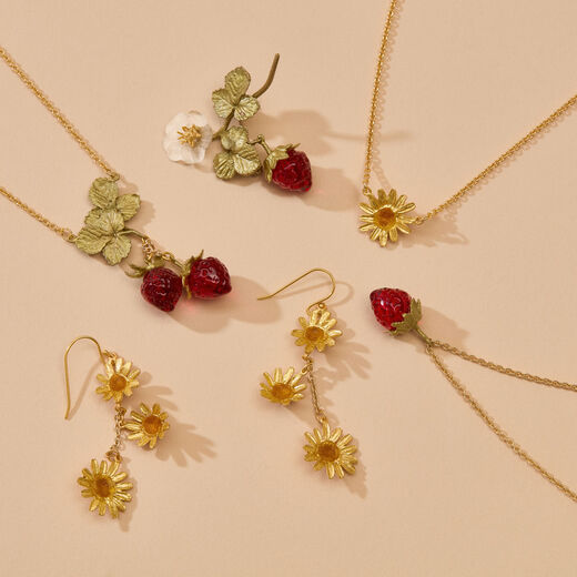 Strawberry blossom brooch by Michael Michaud