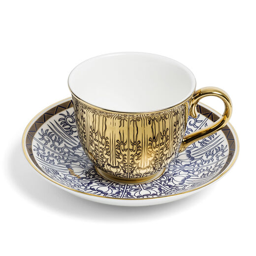 Georgian Lilies cup and saucer by Richard Brendon