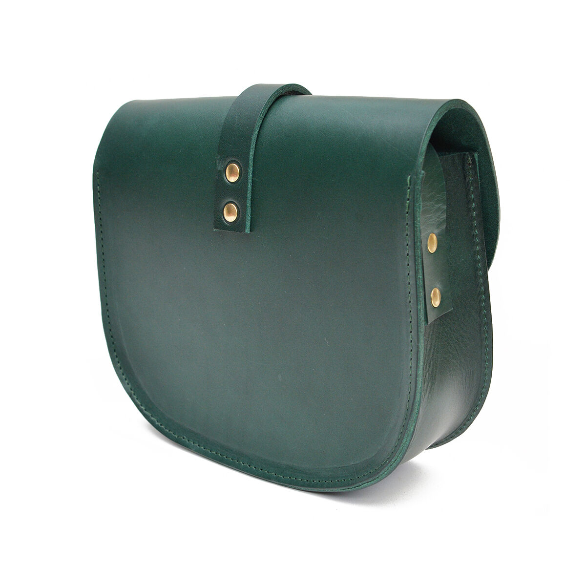 Dark Green Saddle Bag Made From VegetableTanned Leather V&A Shop