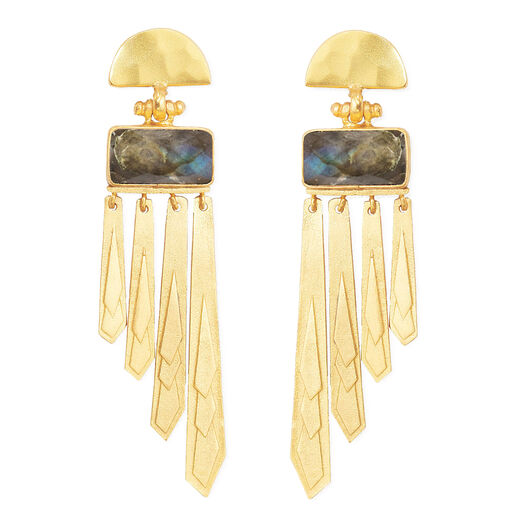 Labradorite spray stud earrings by Ottoman Hands