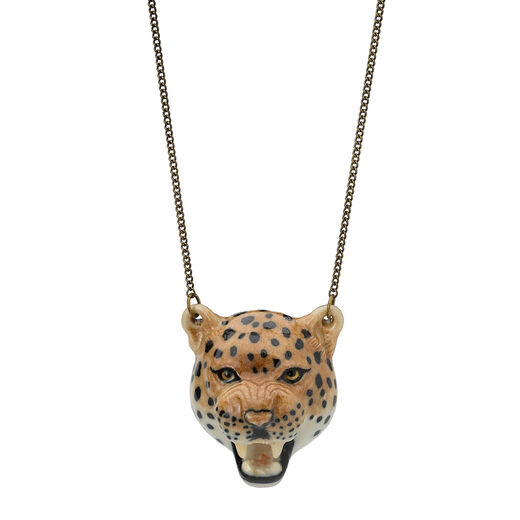 Porcelain tiger necklace by And Mary