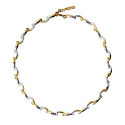 Gold and silver choker necklace by SWEETLIMEJUICE