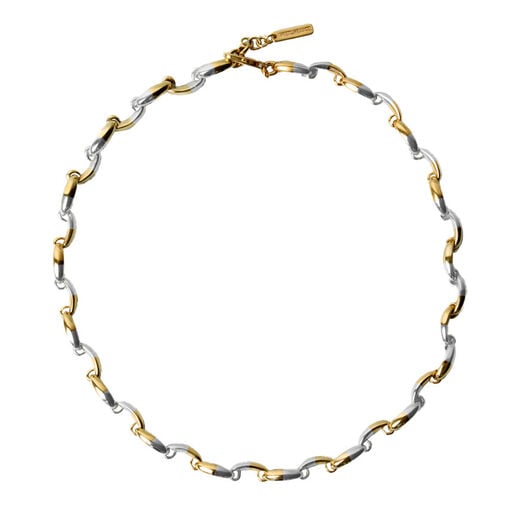 Gold and silver choker necklace by SWEETLIMEJUICE