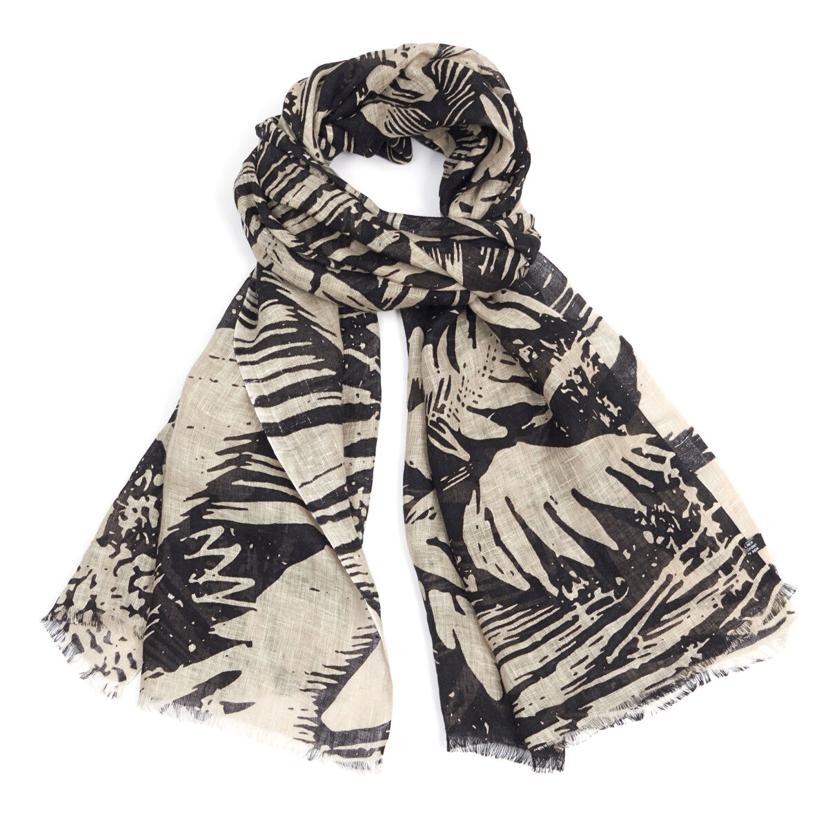 Eric Ravilios Monochrome Linen Scarf | V&A Shop