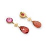 Pink star drop earrings