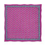 Pink iris cotton square scarf