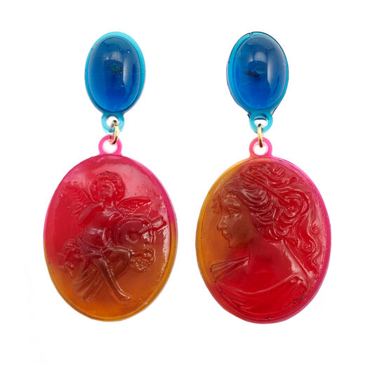 Resin stud jewel earrings by Corsi Design Factory