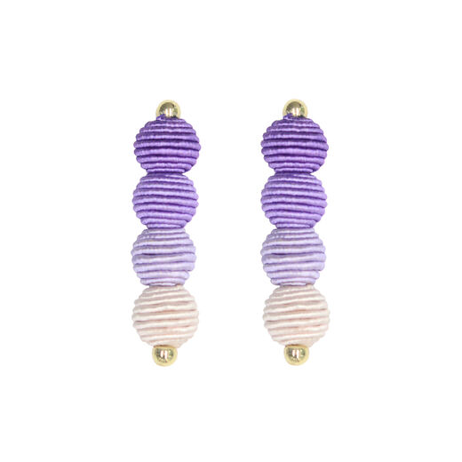 Purple gradient drop stud earrings
