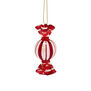 Cute red and white striped glass candy Christmas tree decoration
