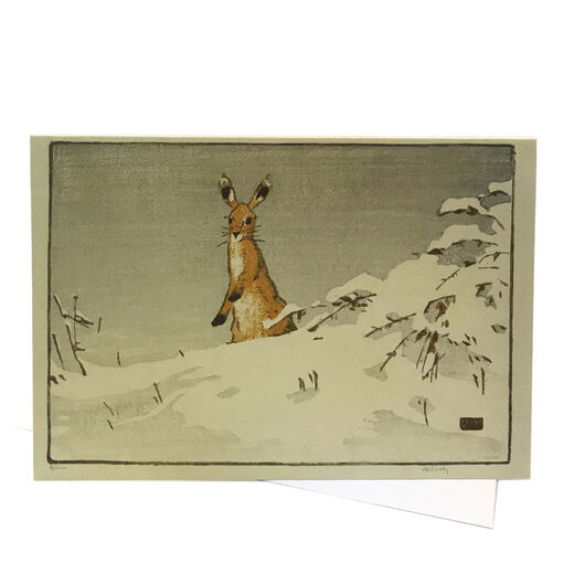 'Hare in Snow' Christmas cards (pack of 8)