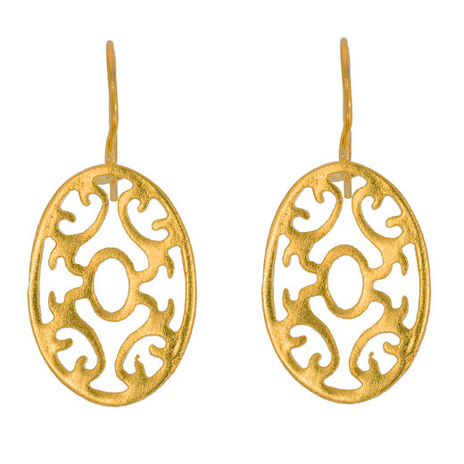 Byzantine oval hook earrings by Ottoman Hands