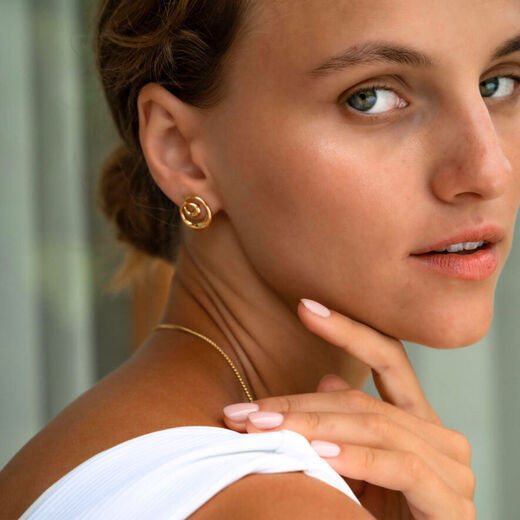 Twist stud earrings by Ottoman Hands