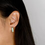 Labradorite rectangle stud earrings by Shan Shan