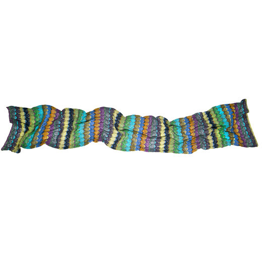 Handknitted hydrangea silk scarf