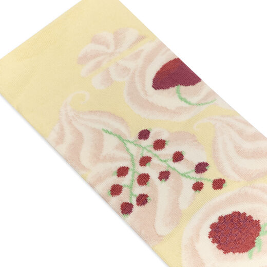 Raspberry parfait cotton socks