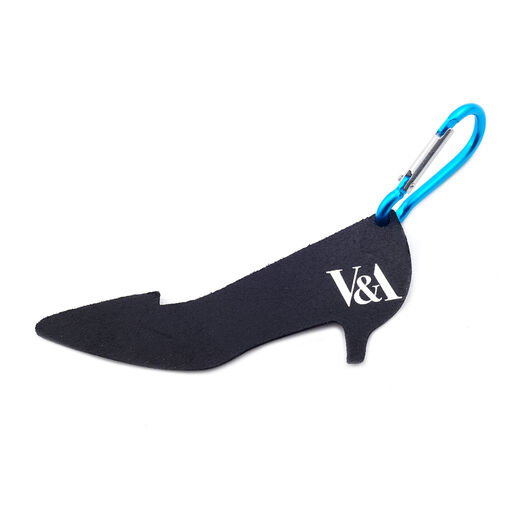 Silver kitten heel keyring