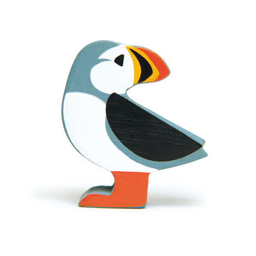 Wooden puffin toy
