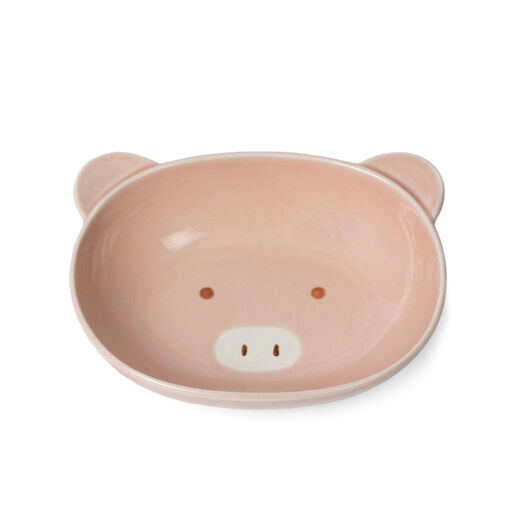 Pig shallow oval bowl