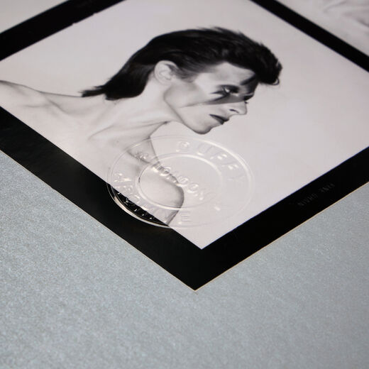 David Bowie Aladdin Sane contact sheet exclusive titanium print by Brian Duffy