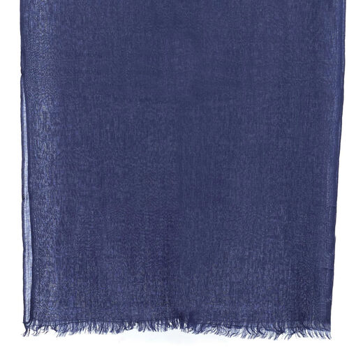 Midnight blue merino scarf by Kashmir Loom