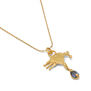 Blue cubic zirconia heart necklace by Ruby Jack