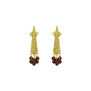 Garnet triangular earrings by Mounir