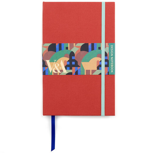 V&A red design notebook