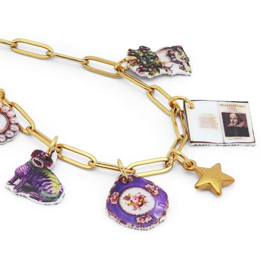 Comedy, History and Tragedy charm bracelet by Pindex Studio