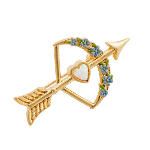 Cupid&rsquo;s bow and arrow brooch by Fable England