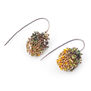 Knit bead hook earrings by Milena Zu