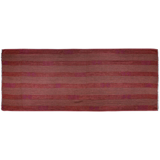 Red stripe jacquard cotton scarf