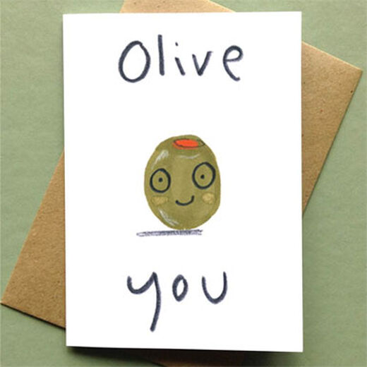 Olive You greeting card