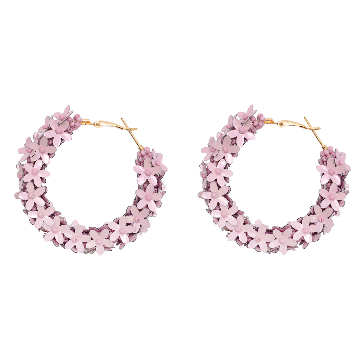 Retro Floral Hoop Earrings | ARULA