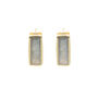 Labradorite rectangle stud earrings by Shan Shan