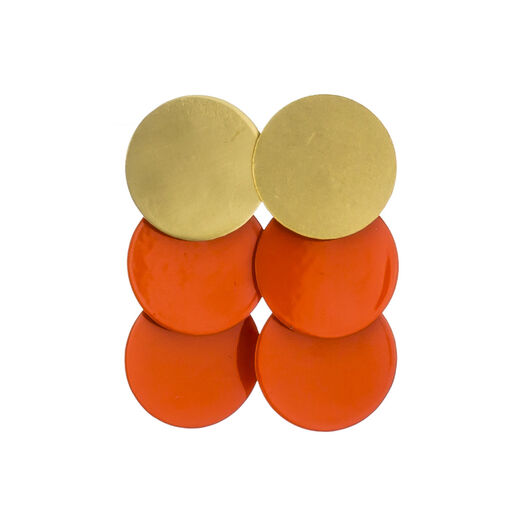 Papaya circles stud earrings by Sibilia
