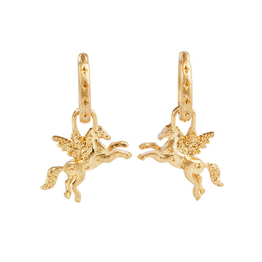 Pegasus huggie earrings by Fable England