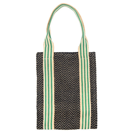 Herringbone jute shopper bag by Maison Bengal