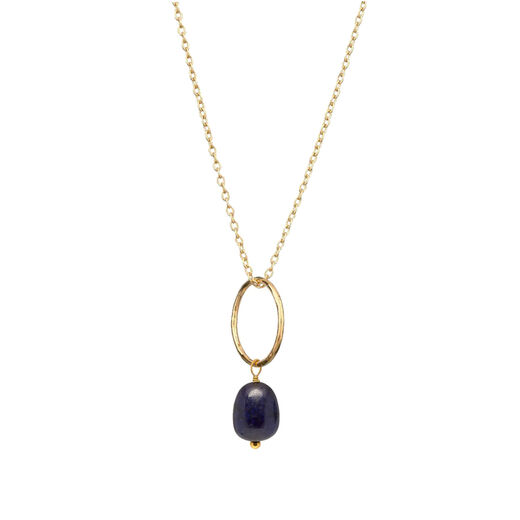 Blue quartz pendant necklace by Mirabelle